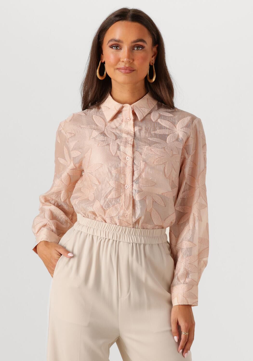 NUKUS Dames Blouses Sorrento Blouse Flower Roze