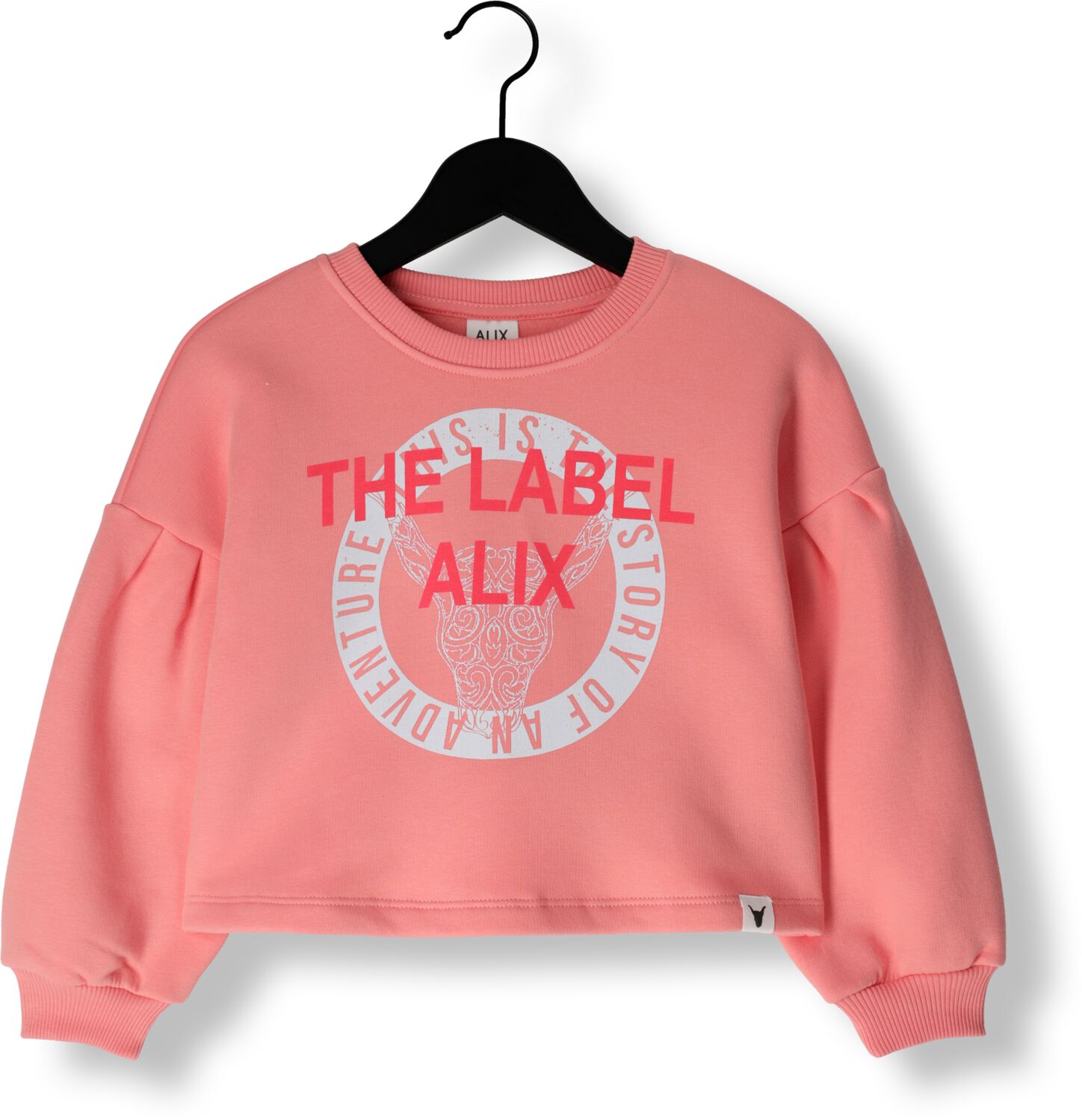 ALIX MINI Meisjes Truien & Vesten Raw Edge Sweater Lichtroze