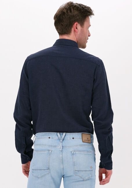 Donkerblauwe PROFUOMO Casual overhemd HARTGER W COTTON-LINNEN - large