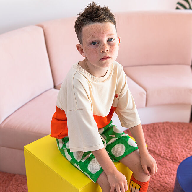 Rode CARLIJNQ T-shirt BASIC - OVERSIZED T-SHIRT - large