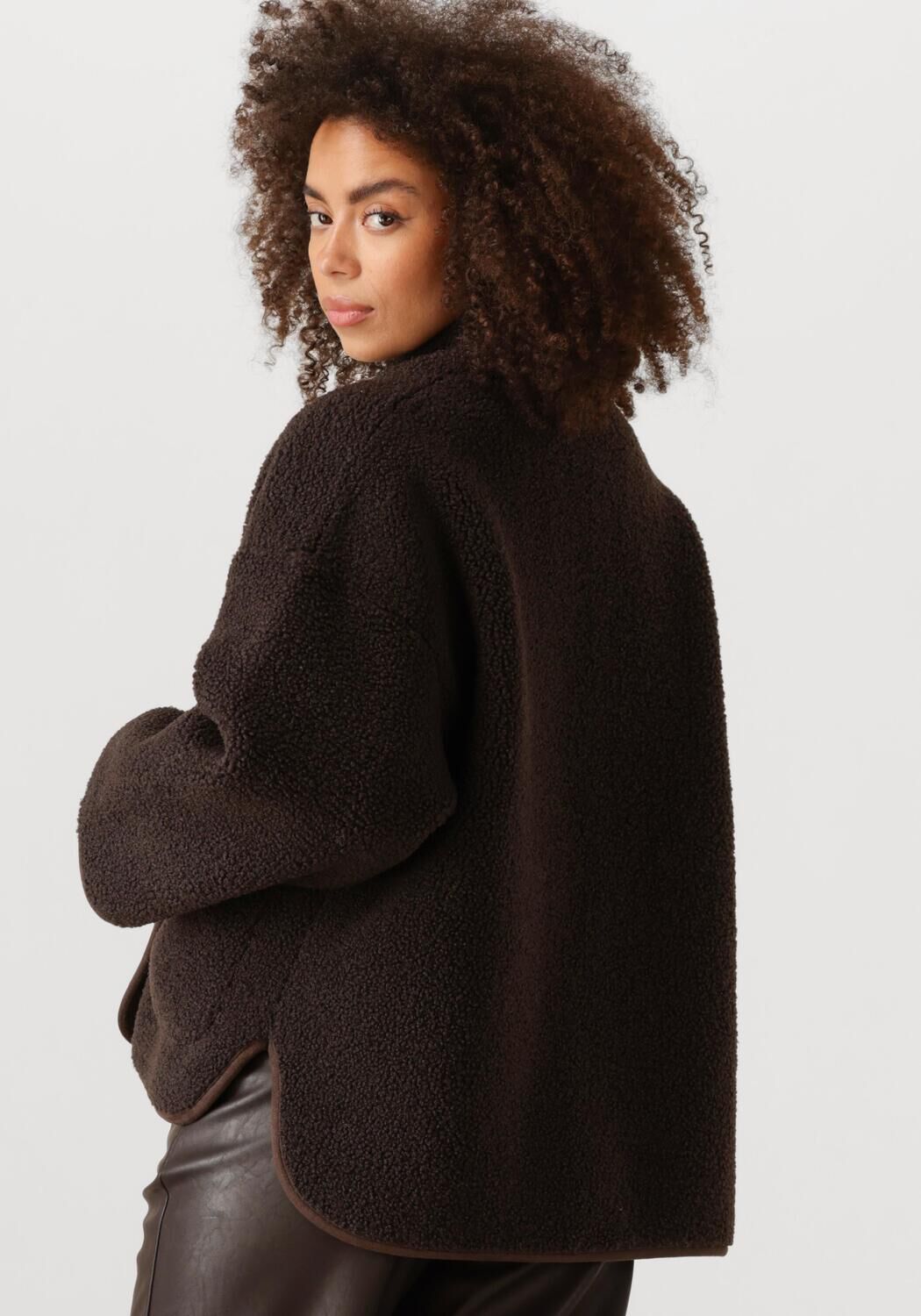 Bruine KNIT-TED Teddy jas JOKO - large