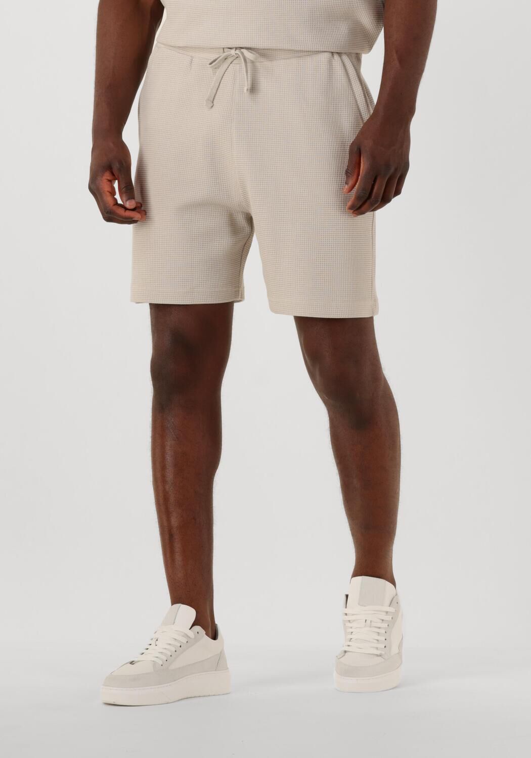 PURE PATH Heren Broeken Regular Fit Casual Shorts Ecru