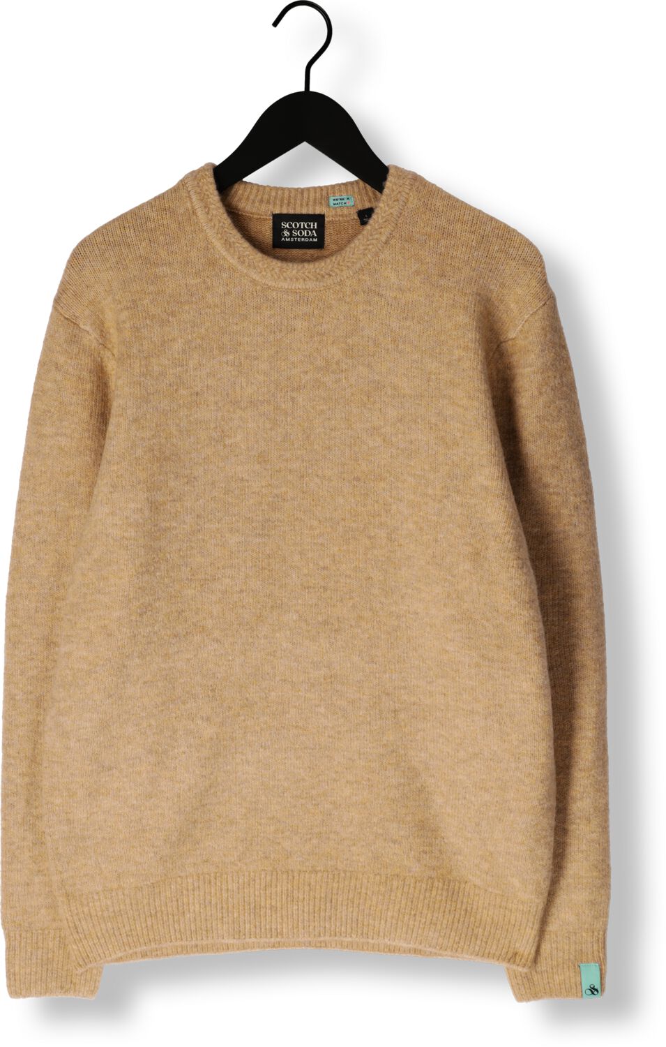 SCOTCH & SODA Heren Truien & Vesten Regular Fit Softy-knit Melange Pull Camel