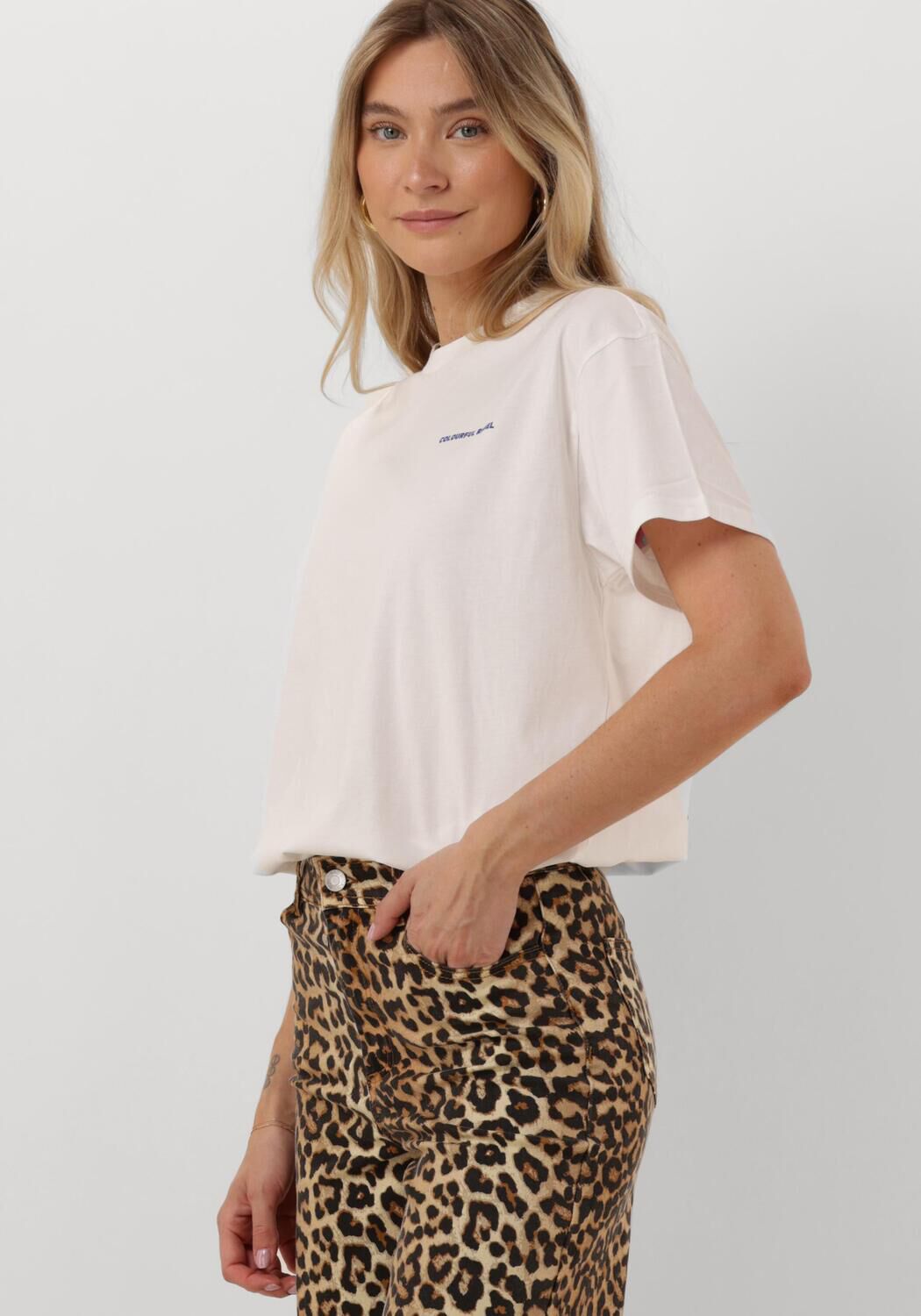 COLOURFUL REBEL Dames Tops & T-shirts State Champ Loosefit Tee Ecru