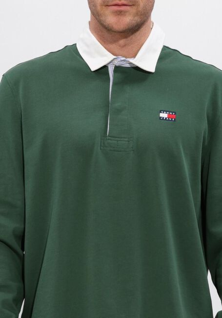 Donkergroene TOMMY JEANS Polo TJM RLX ESS BADGE RUGBY - large