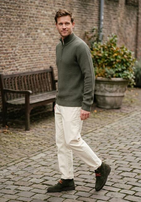 Donkergroene DSTREZZED Trui SKIPPER RIBKNIT - large