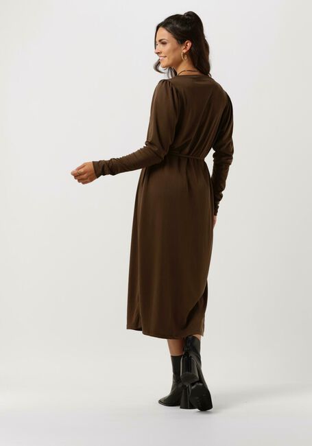 Bruine MINUS Midi jurk BRINLEY BOATNECK DRESS - large