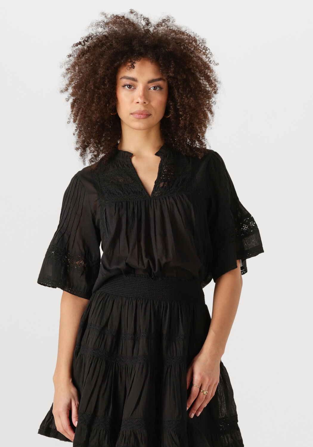 NEO NOIR Dames Blouses Siama S Voile Blouse Zwart