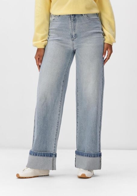 Lichtblauwe ABRAND JEANS Wide jeans HIGH WIDE JORDAN - large