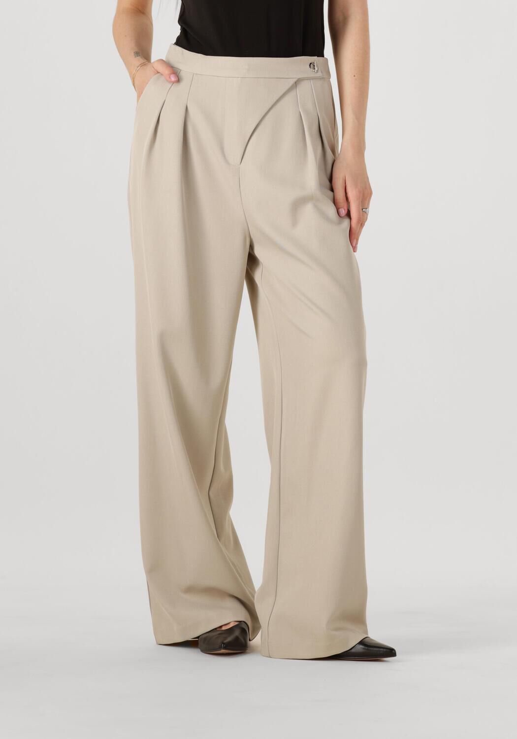 NEO NOIR Dames Broeken Zalka Eyelet Pants Beige