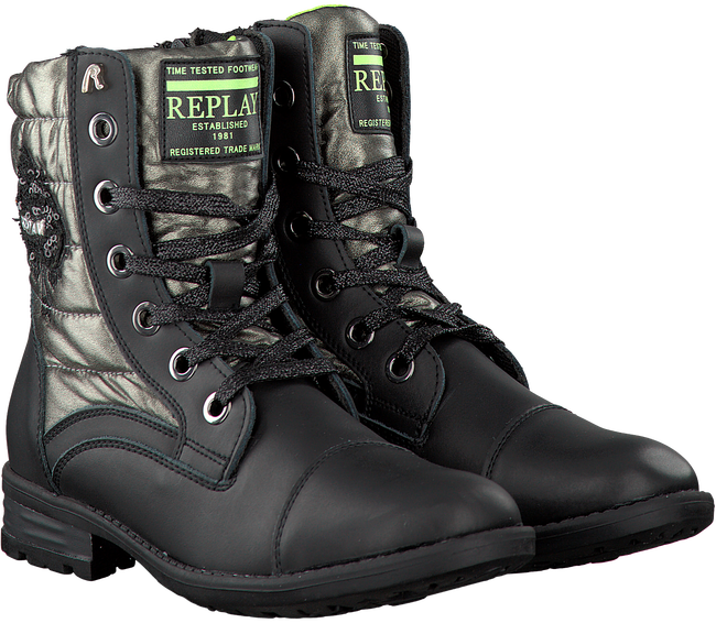 Zwarte REPLAY Enkelboots KELLS | Omoda REPLAY Enkelboots | Final Sale | Shop tot 70% korting | Omoda