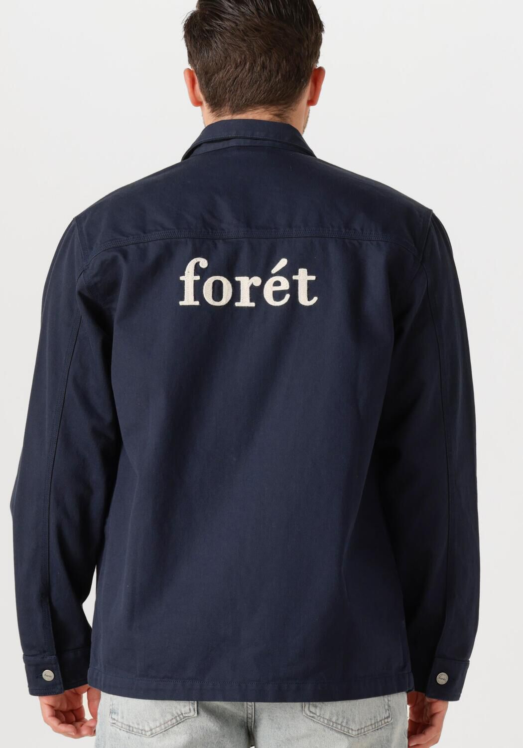 FORÉT Forét Heren Overshirts Rowan Logo Overshirt Donkerblauw