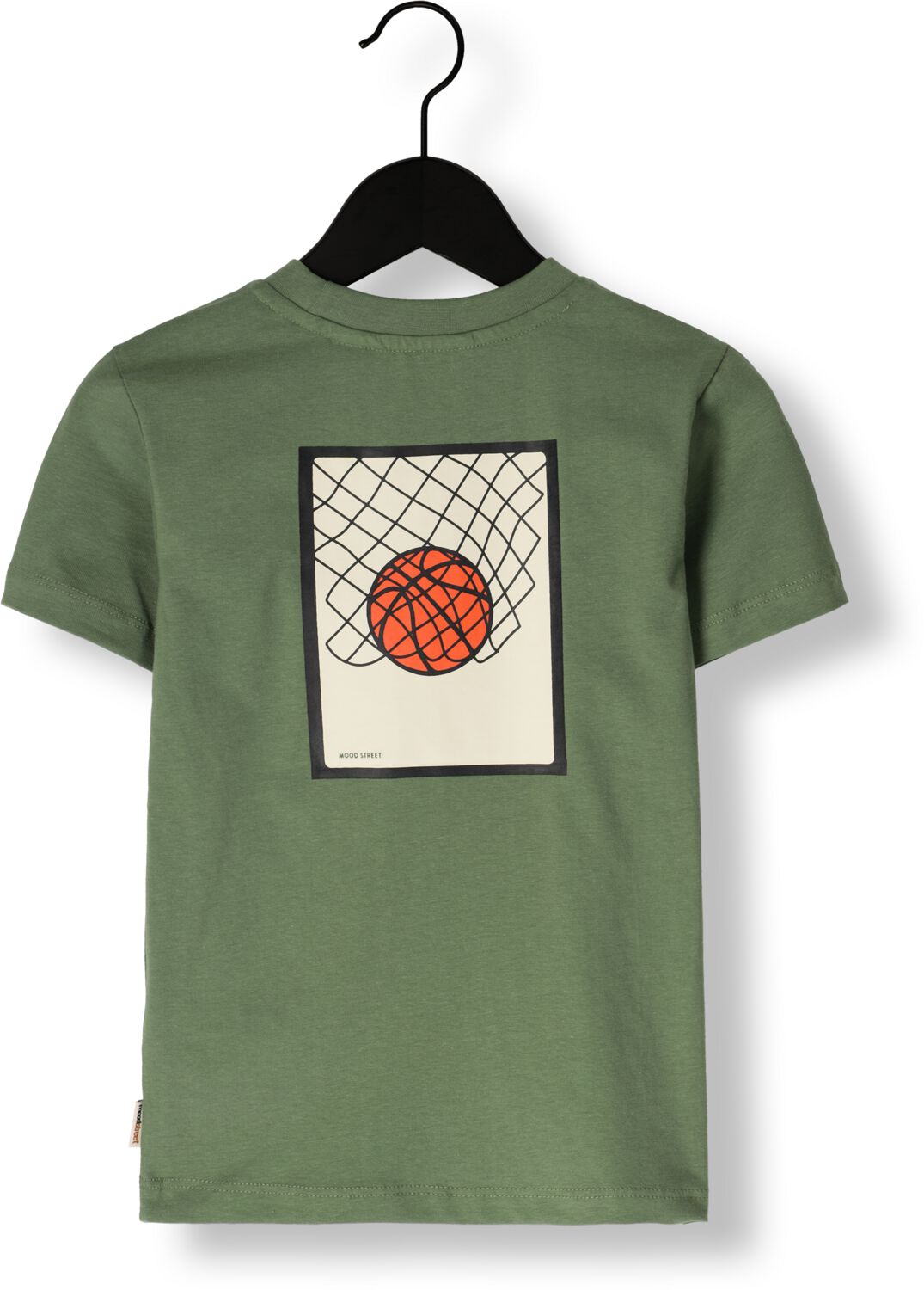 MOODSTREET Jongens Polo's & T-shirts T-shirt Lewis B-ball Slam Dunk Groen