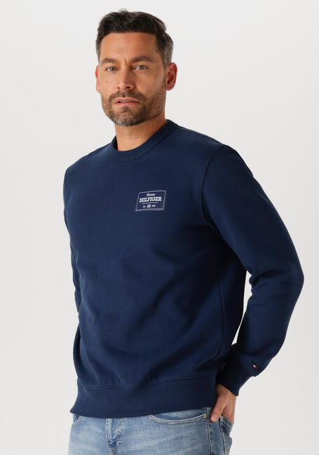 Blauwe TOMMY HILFIGER Sweater MONOTYPE LABEL SWEATSHIRT - large