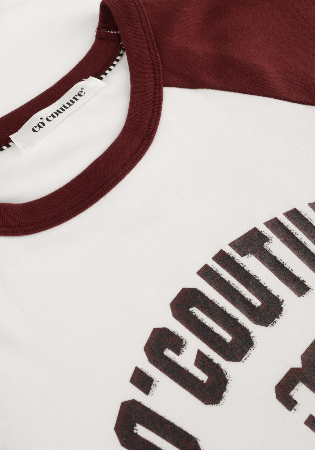 Ecru CO'COUTURE T-shirt EDGECC BLOCK TEE - large