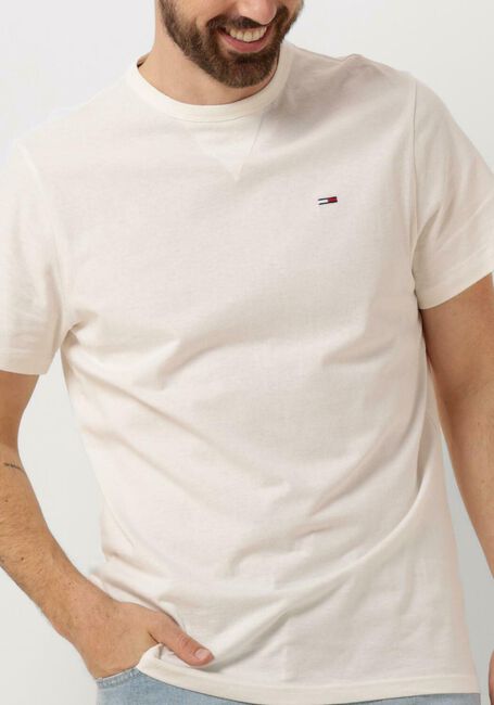 Witte TOMMY JEANS T-shirt TJM SLIM RIB DETAIL TEE - large