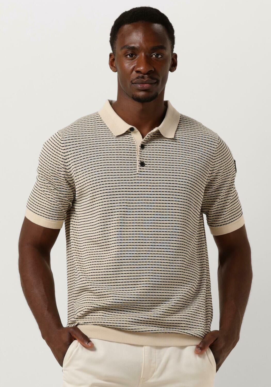 VANGUARD Heren Polo's & T-shirts Short Sleeve Polo Cotton Modal Beige