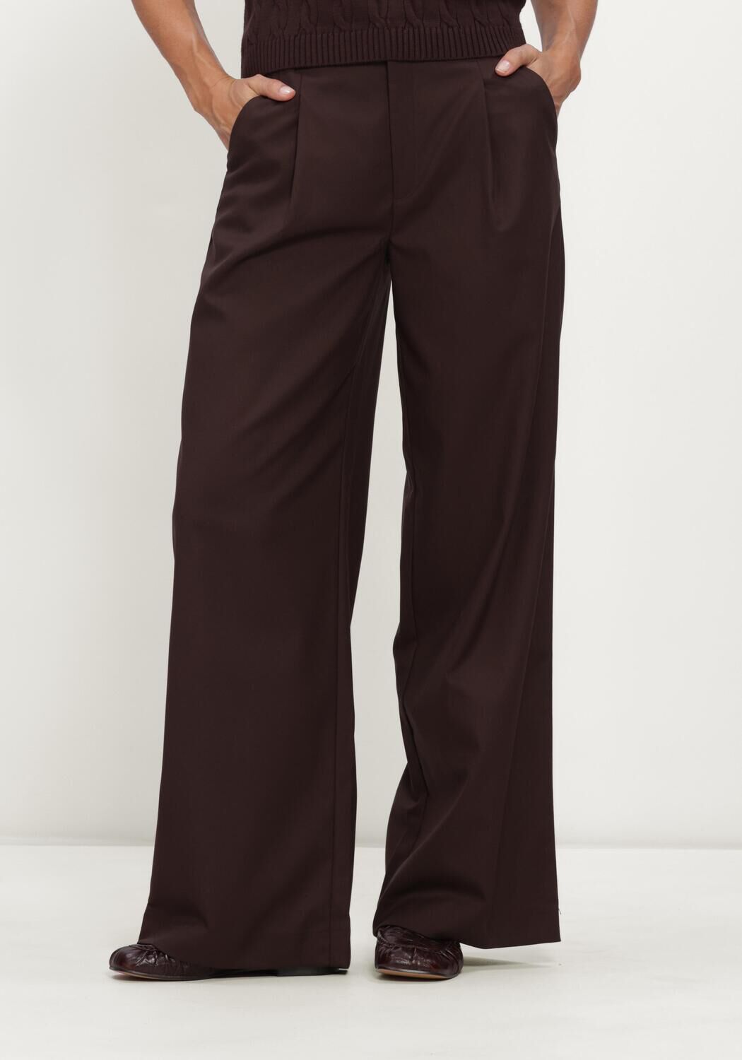 Bruine GESTUZ Pantalon GZPAULA MW WIDE PANTS - large