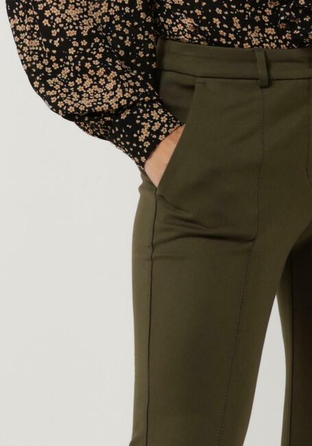 Groene SUMMUM Flared broek TROUSERS PUNTO MILANO - large