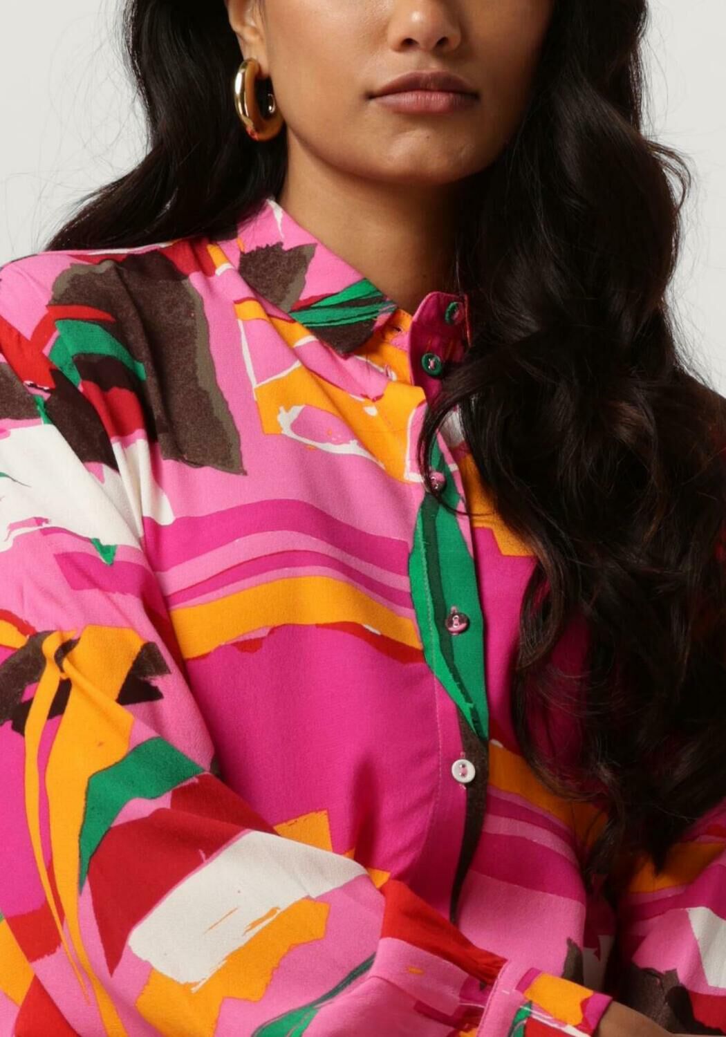 POM AMSTERDAM Dames Blouses Milly Cape Town Blouse Roze