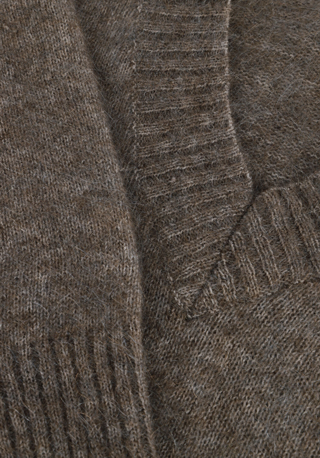 Bruine SECOND FEMALE Trui BROOK KNIT LOOSE V-NECK - large