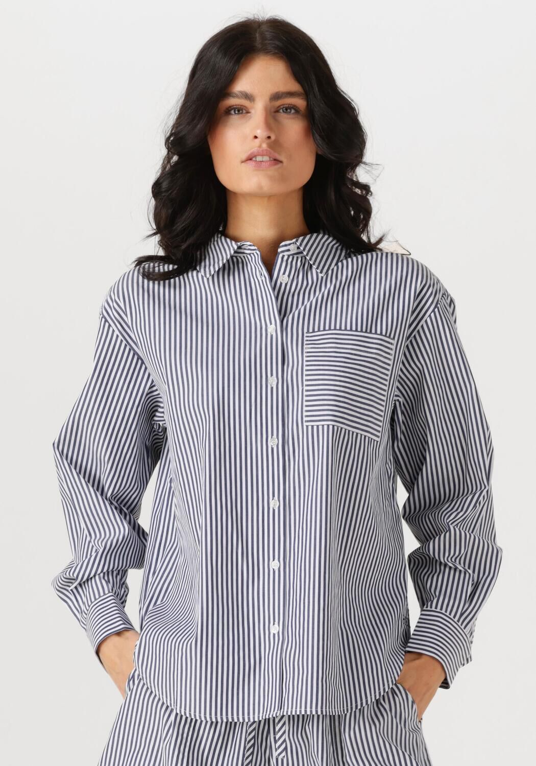ANOTHER LABEL Dames Blouses Kyara Shirt Wit