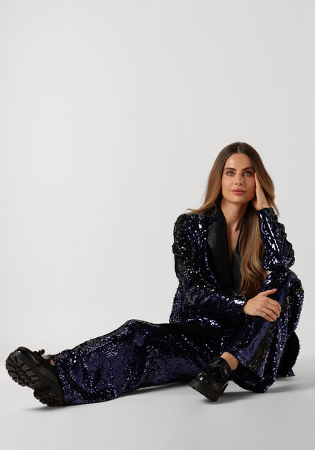 Blauwe COLOURFUL REBEL Blazer AYLA SEQUINS SINGLE BREASTED BOYFRIEND BLAZER - large