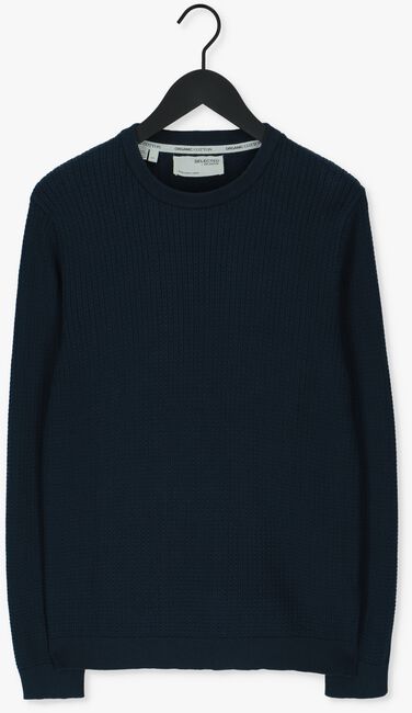 Donkerblauwe SELECTED HOMME Trui SLHCAST LS KNIT CABLE CREW B C - large