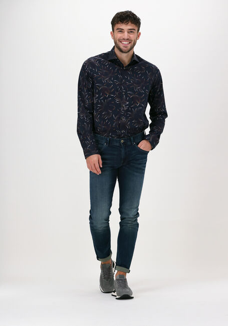 Donkerblauwe VANGUARD Casual overhemd LONG SLEEVE SHIRT PRINT ON FIN - large