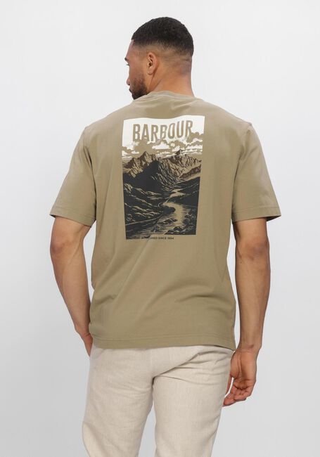 Groene BARBOUR T-shirt MORDEN RELAXED GRAPHIC T-SHIRT - large
