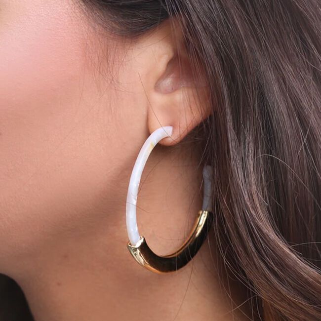 Witte MY JEWELLERY Oorbellen OORRINGEN GROF Witte MY JEWELLERY Oorbellen OORRINGEN GROF - large