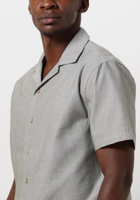 Olijf ANERKJENDT Casual overhemd AKLEON S/S COT/LINEN SHIRT - large