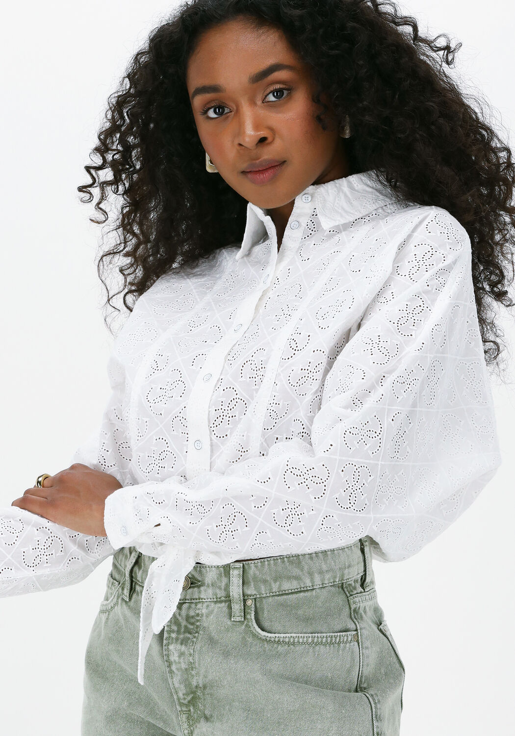 Witte GUESS Blouse LS TINA SHIRT Omoda