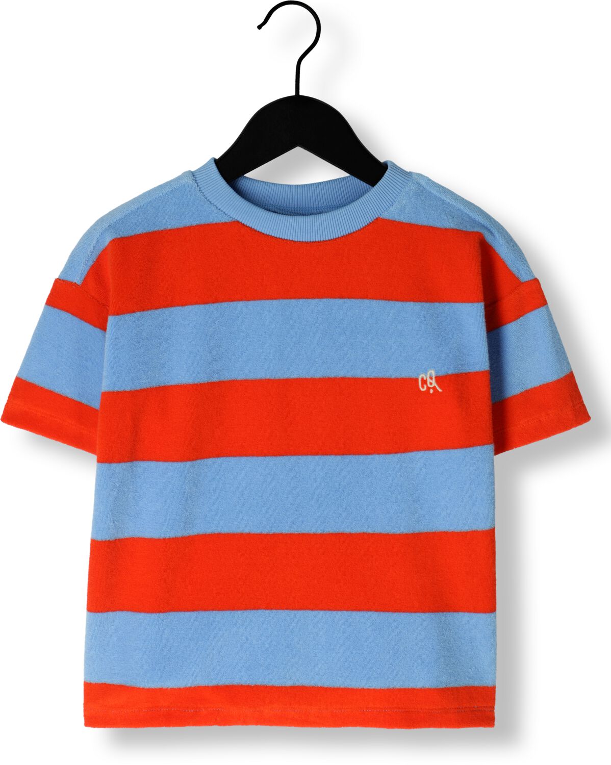 CARLIJNQ Jongens Polo's & T-shirts Striped Red blue T-shirt Oversized Rood