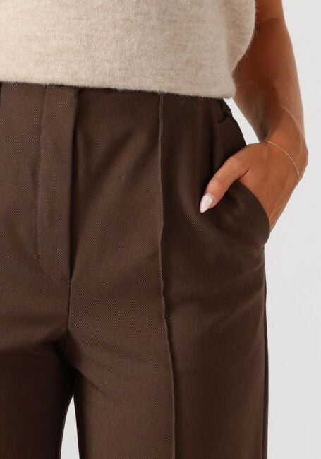 Bruine Y.A.S. Wijde broek YASREEMAJ HW PANT NOOS - large