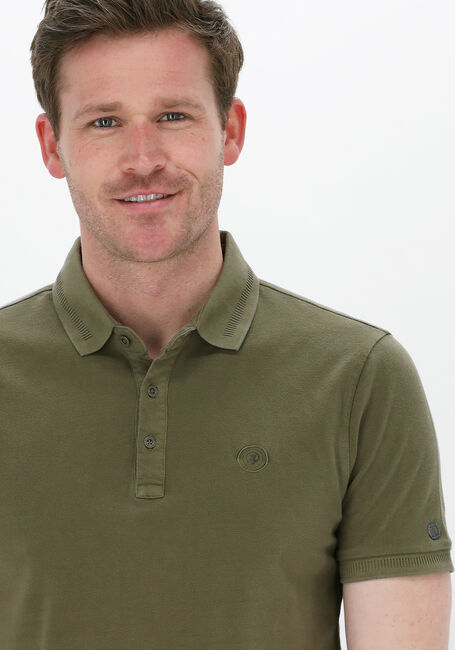 Olijf CAST IRON Polo SHORT SLEEVE POLO COTTON GD PIQUE - large