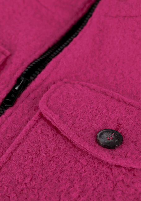 Roze BEAUMONT Teddy jas BOUCLE LONG HOODED JACKET - large