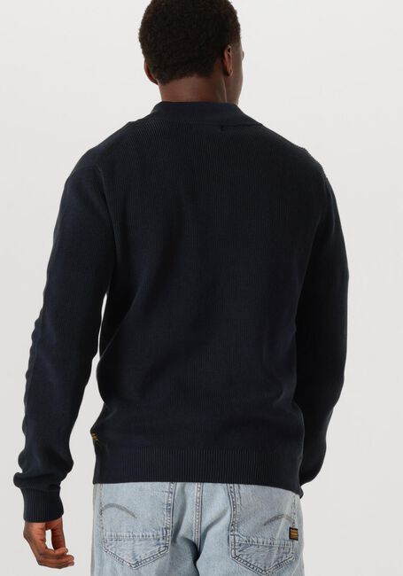 Blauwe G-STAR RAW Trui STRUCTURE HALF ZIP KNIT - large