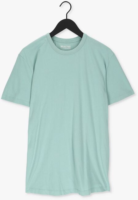 Groene SELECTED HOMME T-shirt SLHRELAXLONG-DAVID SS O-NECK TEE G CAMP - large