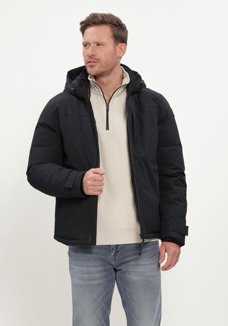 Zwarte PME LEGEND Gewatteerde jas SEMI LONG JACKET CREWCAT RIPPER - large