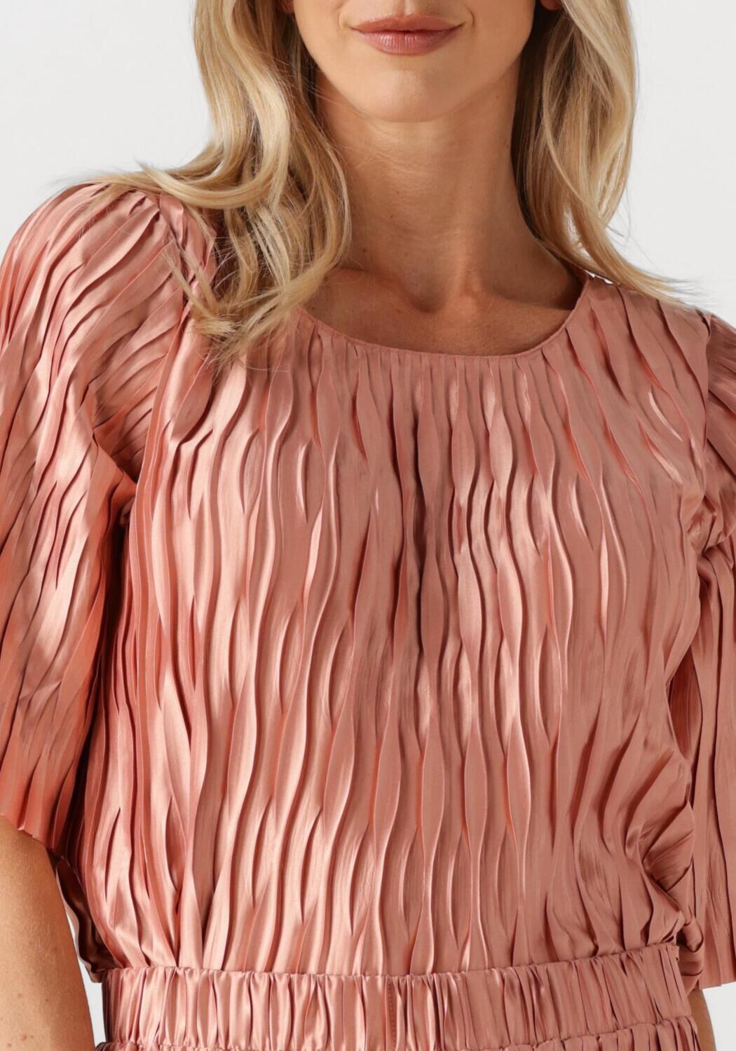 DANTE6 Dames Blouses Lelia Plisse Top Lichtroze