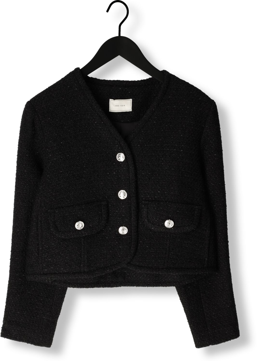 NEO NOIR Dames Truien & Vesten Manua Boucle Jacket Zwart