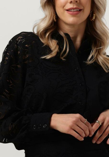 Zwarte ALIX THE LABEL Blouses LADIES KNITTED HEAVY LACE BLOUSE - large