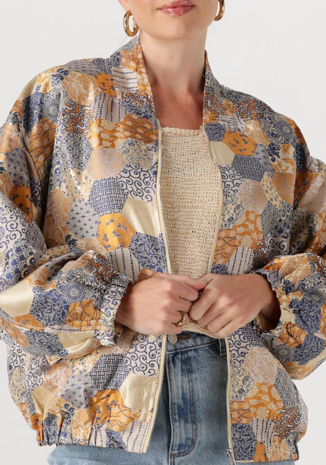 STUDIO AMAYA Dames Jassen Mae Bomber Multi