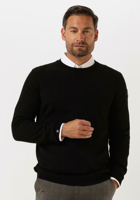 Zwarte VANGUARD Trui R-NECK 100% MERINO WOOL EXTRAFINE - large