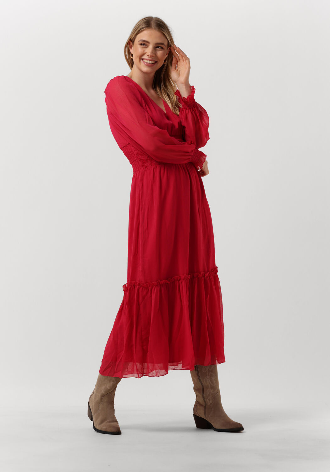 Maxi jurk rood hot sale