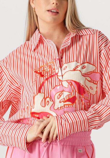 Multi POM AMSTERDAM Blouses BLOUSE POPLIN STRIPED ORANGE - large