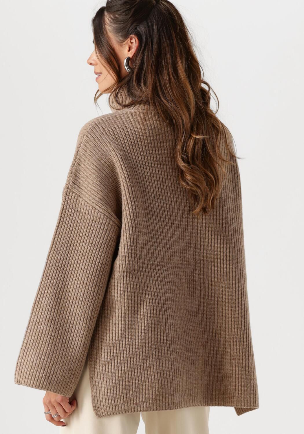 SELECTED FEMME Dames Truien & Vesten Slfmary Ls Long Knit Roll Neck Bruin