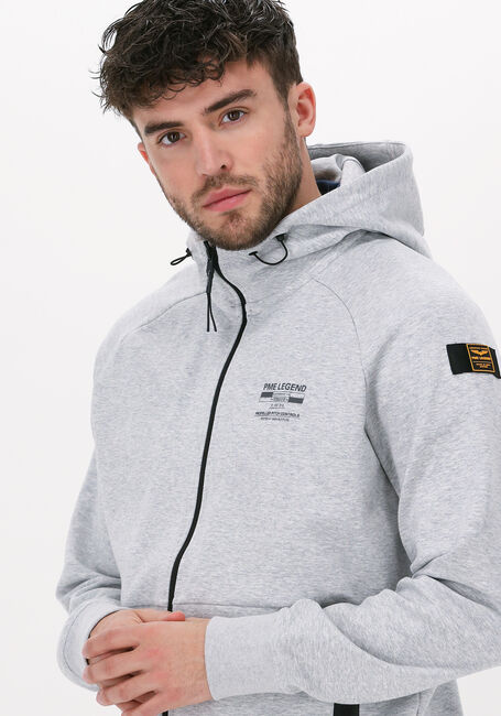 Lichtgrijze PME LEGEND Jack ZIP JACKET INTERLOCK SWEAT - large