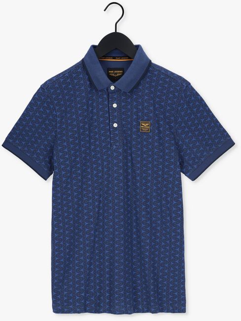 Donkerblauwe PME LEGEND Polo SHORT SLEEVE POLO FINE PIQUE ALL OVER PRINT - large